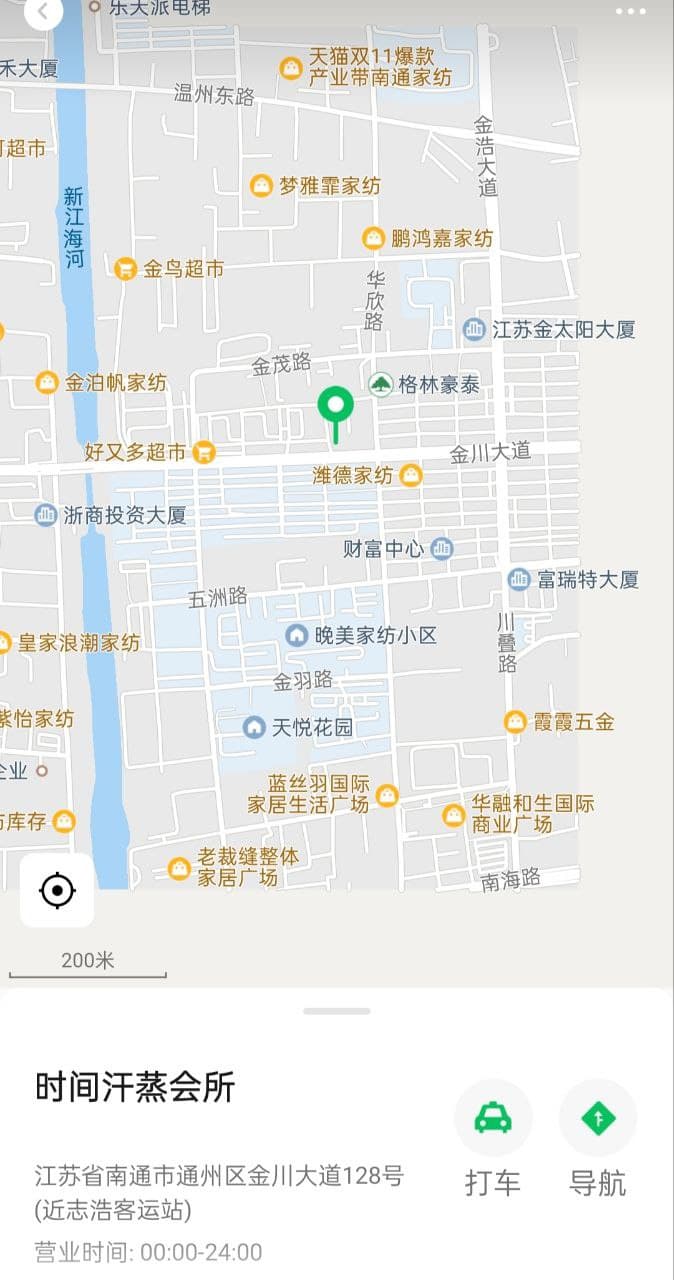 导航金川大道时间汗蒸会所，直接